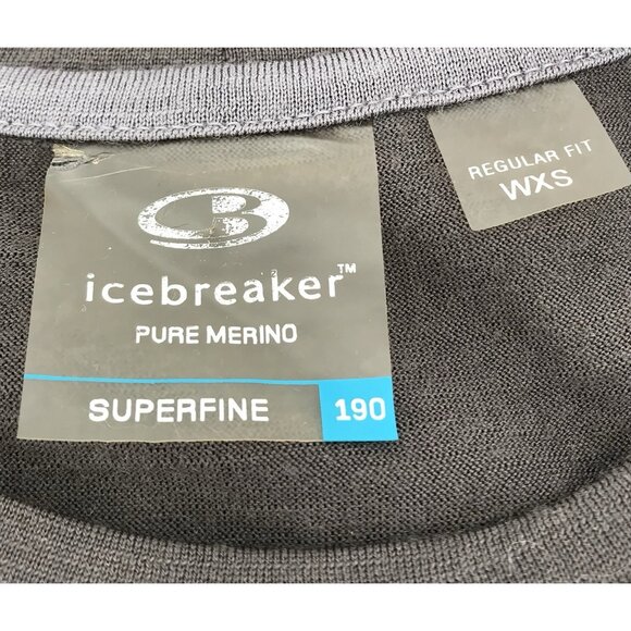 Icebreaker Superfine 190 Pure Merino Wool Shirt Womens Size XS Brown Floral - Picture 5 of 8